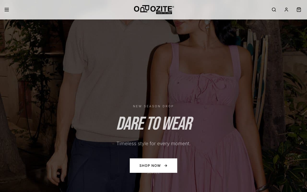 Oppozite Wears — desktop view
